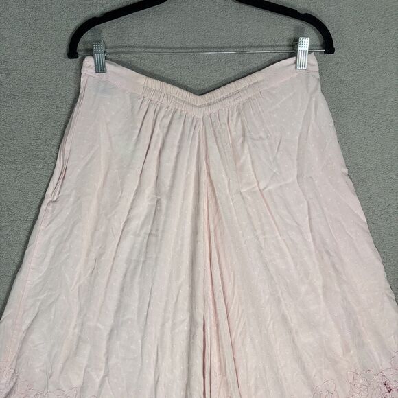 Vintage Bali Emerald Design Midi Skirt Womens Size M Pink Cottagecore Gypsy Boho - Picture 3 of 15